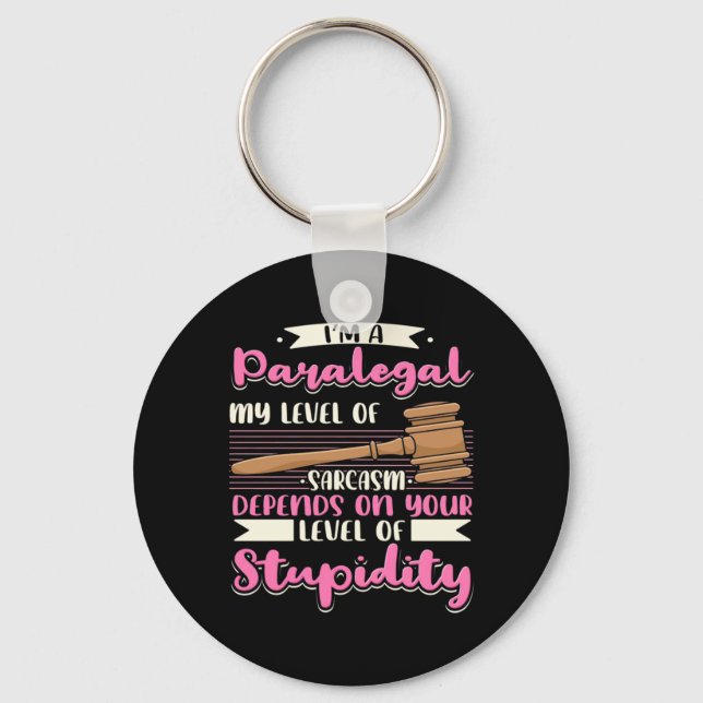 I Am A Paralegal Keychain (Front)