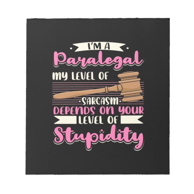 I Am A Paralegal Notepad (Front)