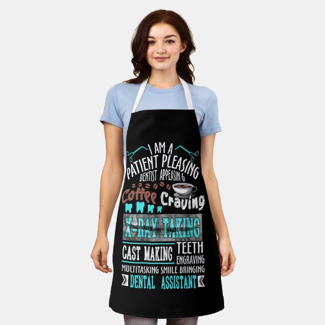 I Am A Patient Pleasing Dentist Appeadsing Coffee Apron (Worn)