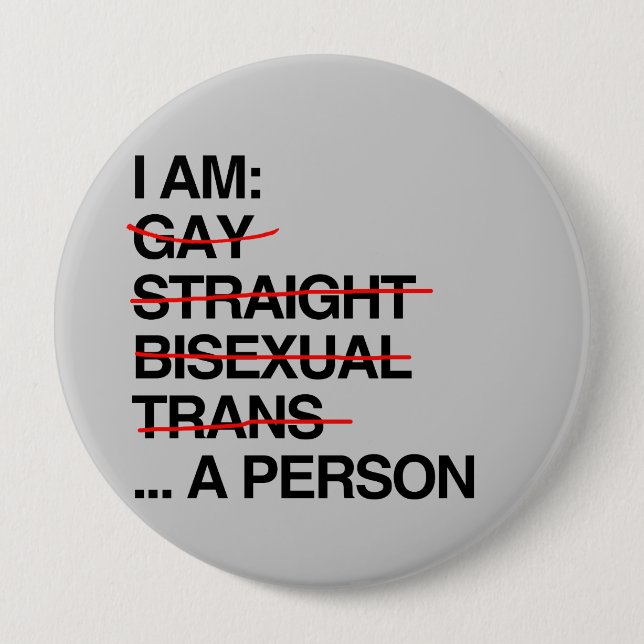 I AM A PERSON 4 INCH ROUND BUTTON (Front)