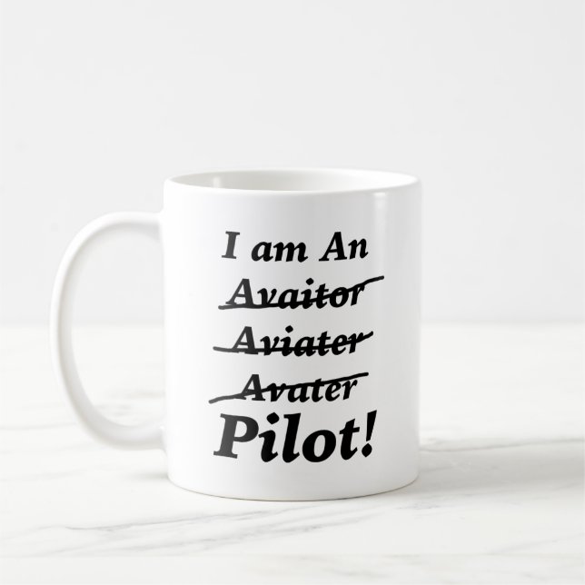 I am a Pilot Coffee Mug (Left)