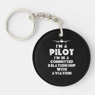 I am a Pilot Funny Keychain