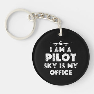I am a Pilot Funny Keychain