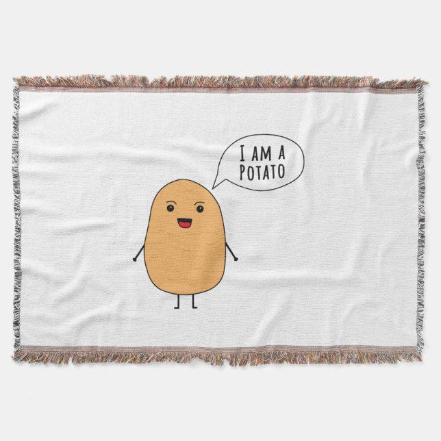 I am a potato throw blanket (Front)