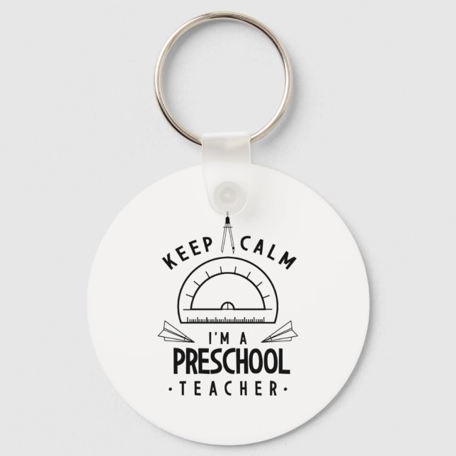 I Am A Preschool Teacher Keychain (Front)
