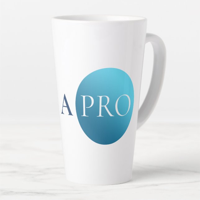I AM A PRO | Bold Minimalist Blue Circle Mug (Right Angle)
