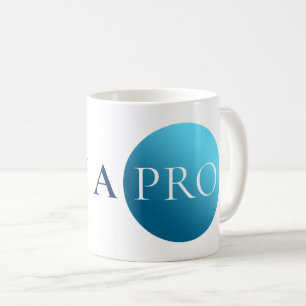 I AM A PRO   Bold Minimalist Blue Circle Mug