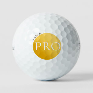 I AM A PRO   Custom Golden Golf Ball