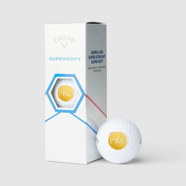 I AM A PRO | Custom Golden Golf Ball  (Packaging)