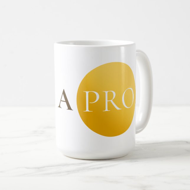I AM A PRO | Elegant Gold Circle Motivational Mug (Devant droit)