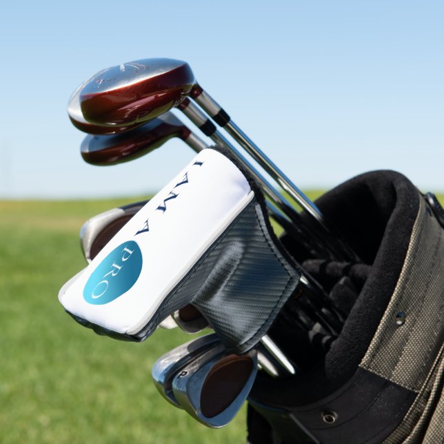 I Am a Pro – Minimal Athletic Statement Design Golf Head Cover (In Situ)