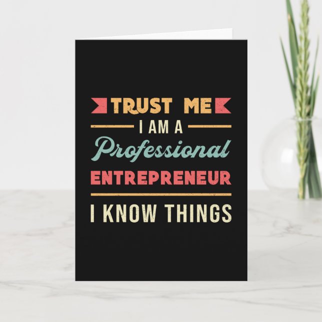 I Am A Professional Entrepreneur Boss CEO Business Card (Front)