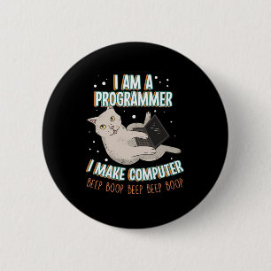 I Am A Programmer Coder Developer Computer Gift 2 Inch Round Button