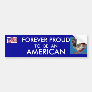 I AM A PROUD AMERICAN BUMPER STICKER