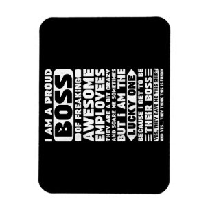 I Am a Proud Boss of Freaking Awesome Employees Sh Magnet