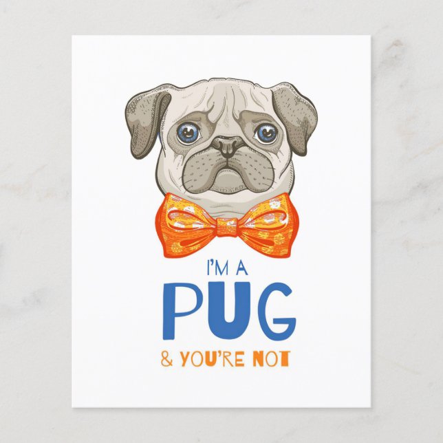 I Am A Pug, Funny Pug Gift, Pug Lover Gift Flyer (Front)
