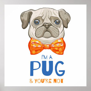 I Am A Pug, Funny Pug Gift, Pug Lover Gift Poster