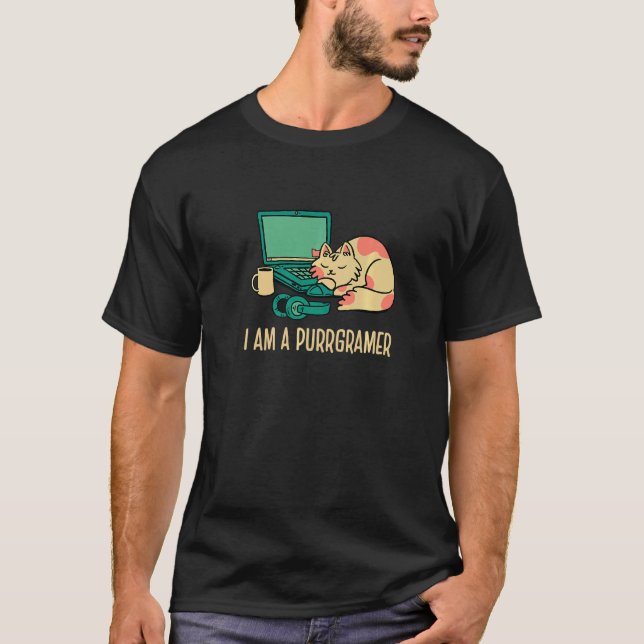 I Am A Purrgramer Nerd Software Developer Coder Pr T-Shirt (Front)