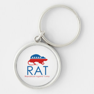 I am a R.A.T: Republican Against Trump Keychain