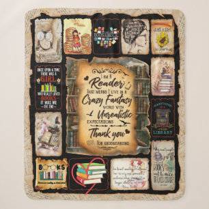 I Am A Reader Blanket, Book Lover Blanket, Sherpa Blanket