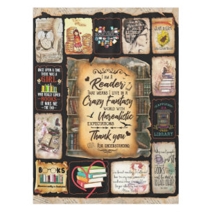 I Am A Reader Blanket, Book Lover Blanket, Tablecloth