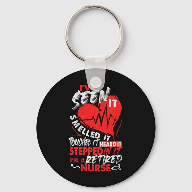 I Am A Retired Nurse, Nurse Retirement, Nursing, N Keychain (Front)