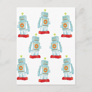 I am a robot army postcard