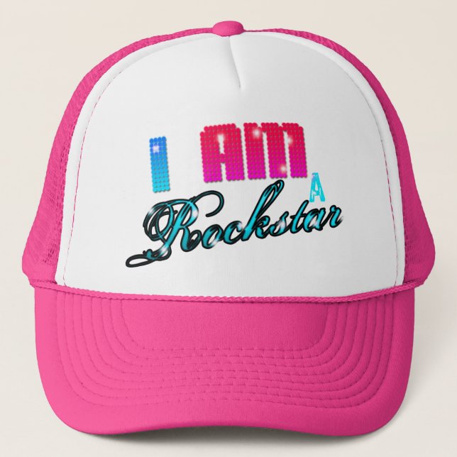 I AM A ROCKSTAR TRUCKER HAT (Front)