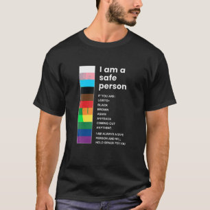 I Am A Safe Person T Shirt Funny LGBT Gay Pride Gi