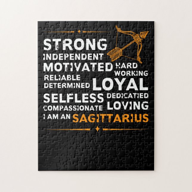 I Am A Sagittarius Strong TShirt Jigsaw Puzzle (Vertical)