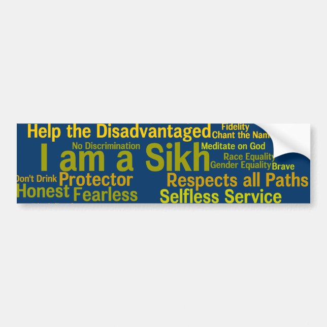 I am a Sikh Bumper Sticker (Front)