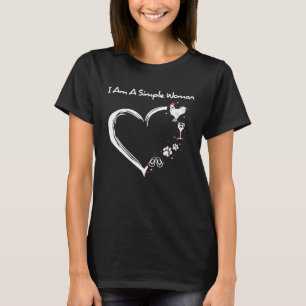 I Am A Simple Woman Chicken Wine Dogs Flip Flop He T-Shirt