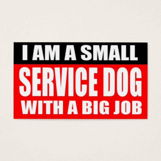 I am a small Service Dog with a Big Job (Front)