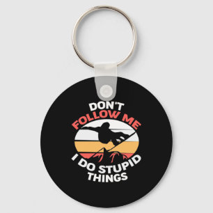 I Am A Snowboarder Do Not Follow Me Keychain