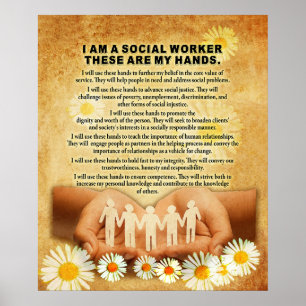  I Am A Social Worker Inspiration & Motivational Poster