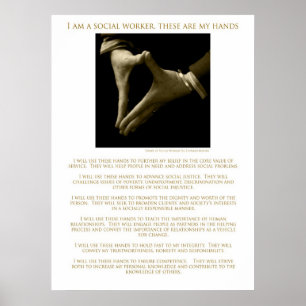 I Am A Social Worker, These Are My Hands ! Poster