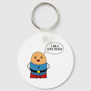 I am a super potato keychain