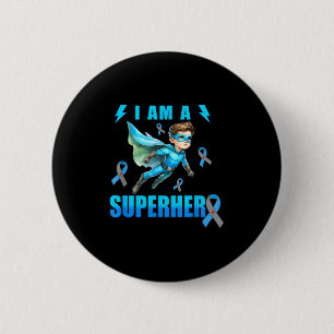 I Am A Superhero Type 1 Diabetes Awareness T1d Boy 2 Inch Round Button