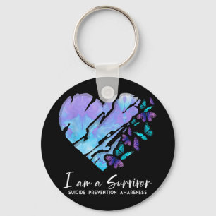 I Am A Survivor Suicide Prevention Awareness _3  Keychain