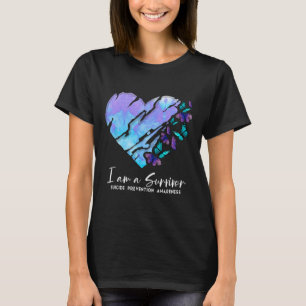 I Am A Survivor Suicide Prevention Awareness Heart T-Shirt