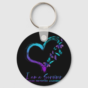 I Am A Survivor Suicide Prevention Awareness Keychain