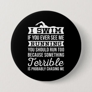 I Am A Swimmer 3 Inch Round Button
