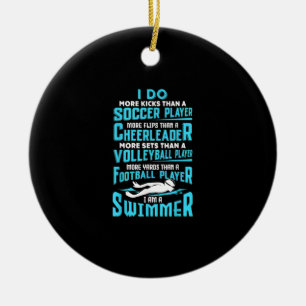 I Am A Swimmer Funny Swimming Pool Swim Lover Gift Ceramic Ornament