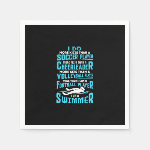 I Am A Swimmer Funny Swimming Pool Swim Lover Gift Napkin