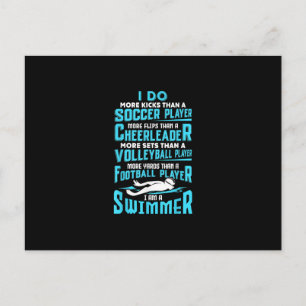 I Am A Swimmer Funny Swimming Pool Swim Lover Gift Postcard