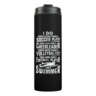 I Am A Swimmer Funny Swimming Pool Swim Lover Gift Thermal Tumbler