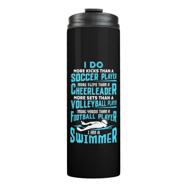 I Am A Swimmer Funny Swimming Pool Swim Lover Gift Thermal Tumbler (Front)