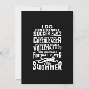 I Am A Swimmer Funny Swimming Pool Swimmer Gift Holiday Card