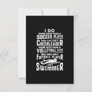I Am A Swimmer Funny Swimming Pool Swimmer Gift Invitation