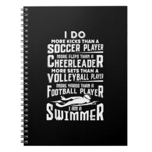 I Am A Swimmer Funny Swimming Pool Swimmer Gift Notebook